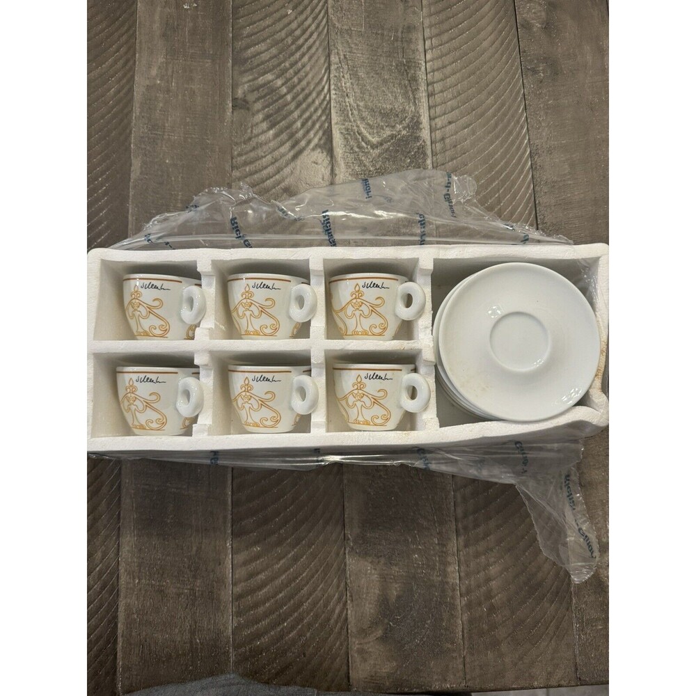 Illy Collection 1994 SIMONE MEENTZEN Espresso CUP & SAUCER Lot RICHARD GINORI‎